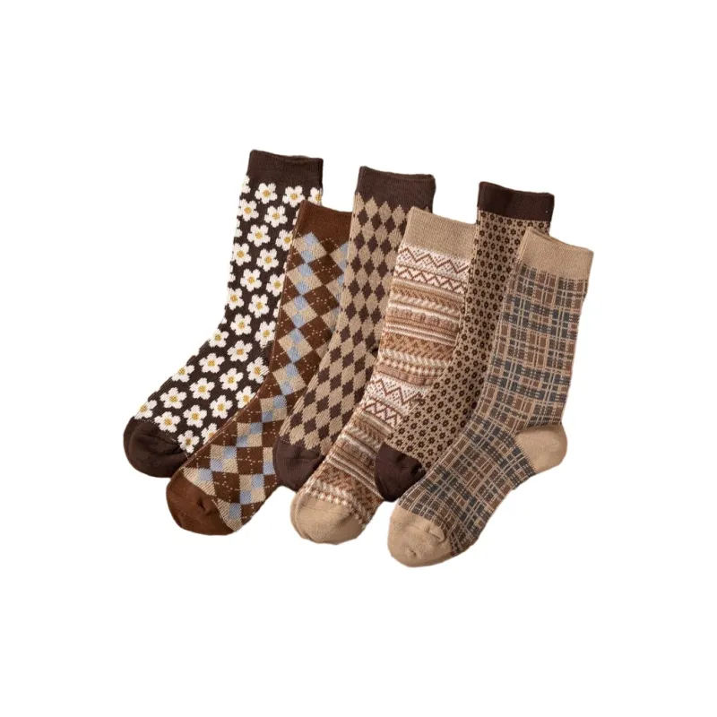 YUZHAOLIN Mid Calf Socks Women's 6 Pack-0