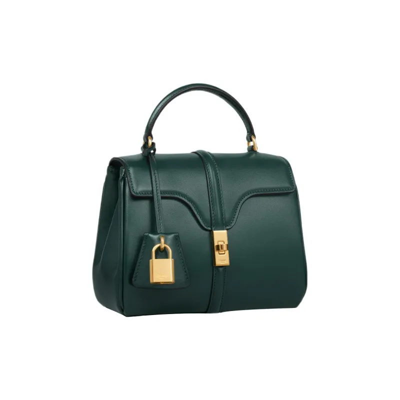 CELINE 16 Cow Leather Shoulder Bag, Crossbody Bag, Handbag Mini Women's Amazon Green-1