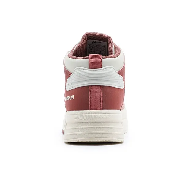 Warrior Wear resistant And Lightweight High Top Skateboard Shoes Women's Beige Pink-3