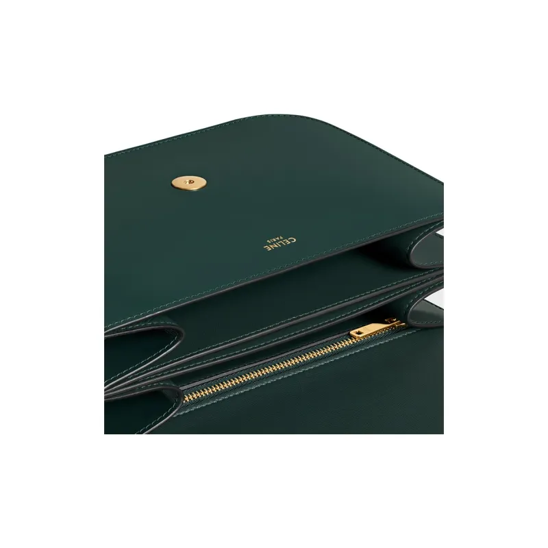 CELINE Calfskin Crossbody Bag Shoulder Bag Women's Amazon Green-4