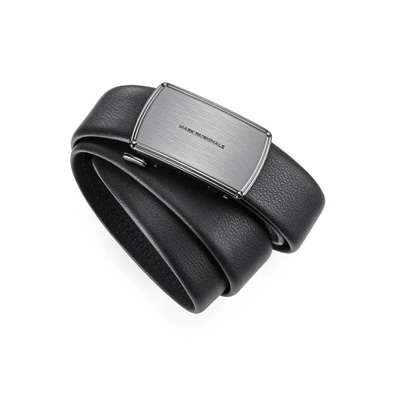 FAIRWHALE Business Workplace Subtle High End Automatic Buckle Belt Top Grain Cow Leather Belt Men's Width 3.5CM-0
