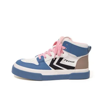 Feiyue High Top Skateboard Shoes Women's Beige/Blue/Black
