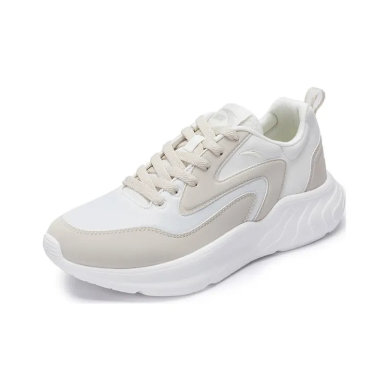 Anta Cushioning Wear Resistant Low Top Casual Shoes Women's White Gray-0