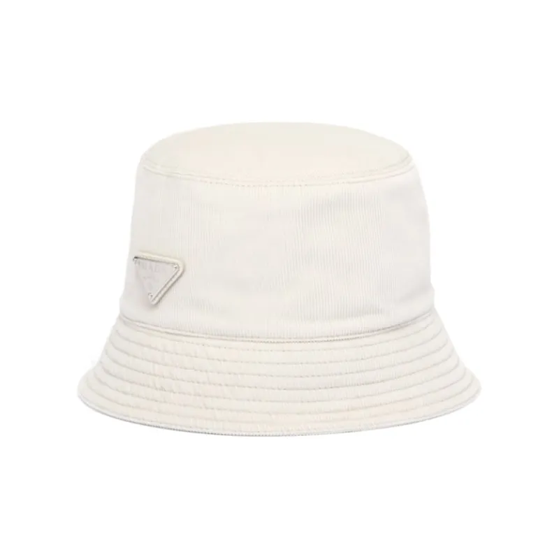 PRADA Triangle logo Corduroy Bucket Hat-0