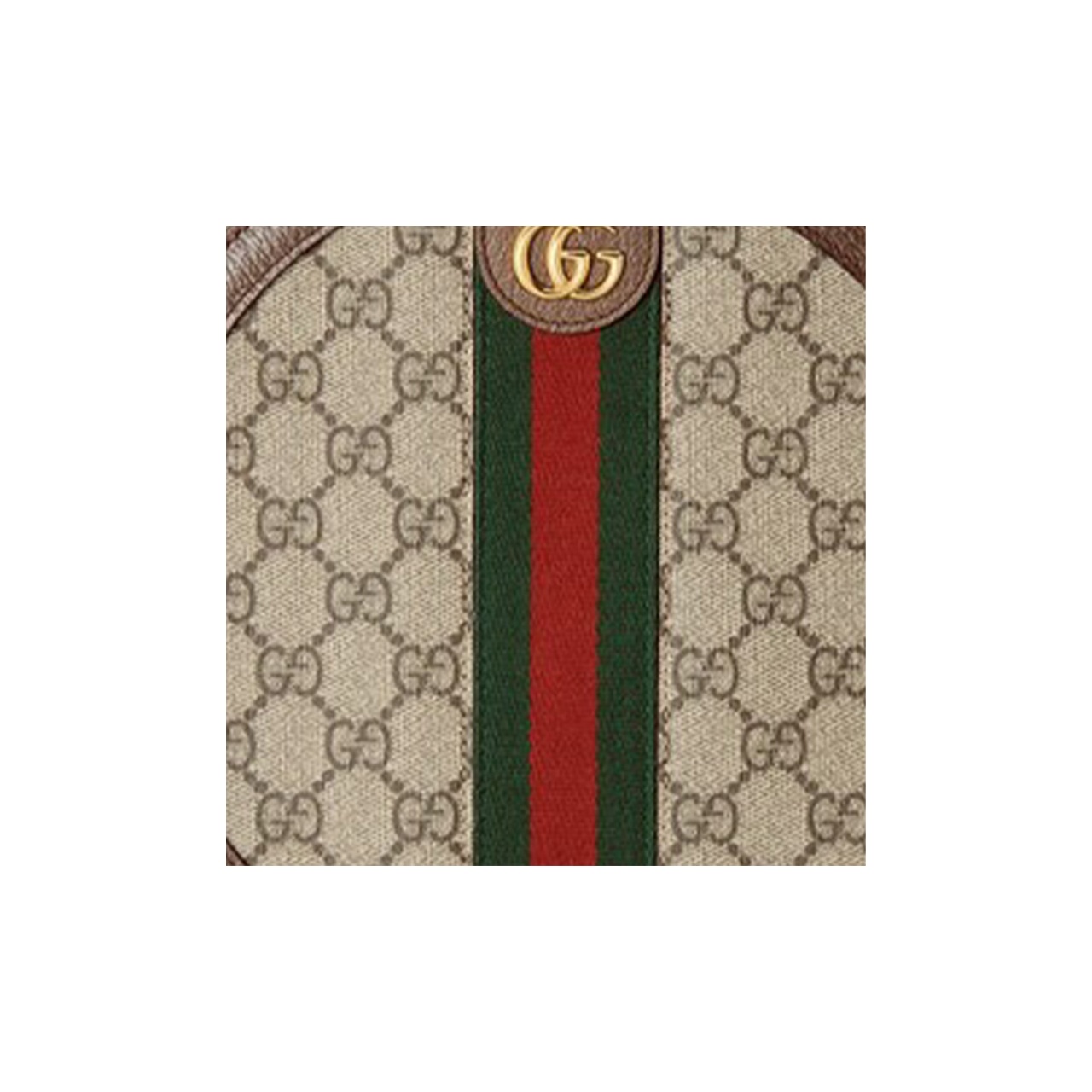 GUCCI Ophidia Canvas With Leather Round Cake Bag Handbags