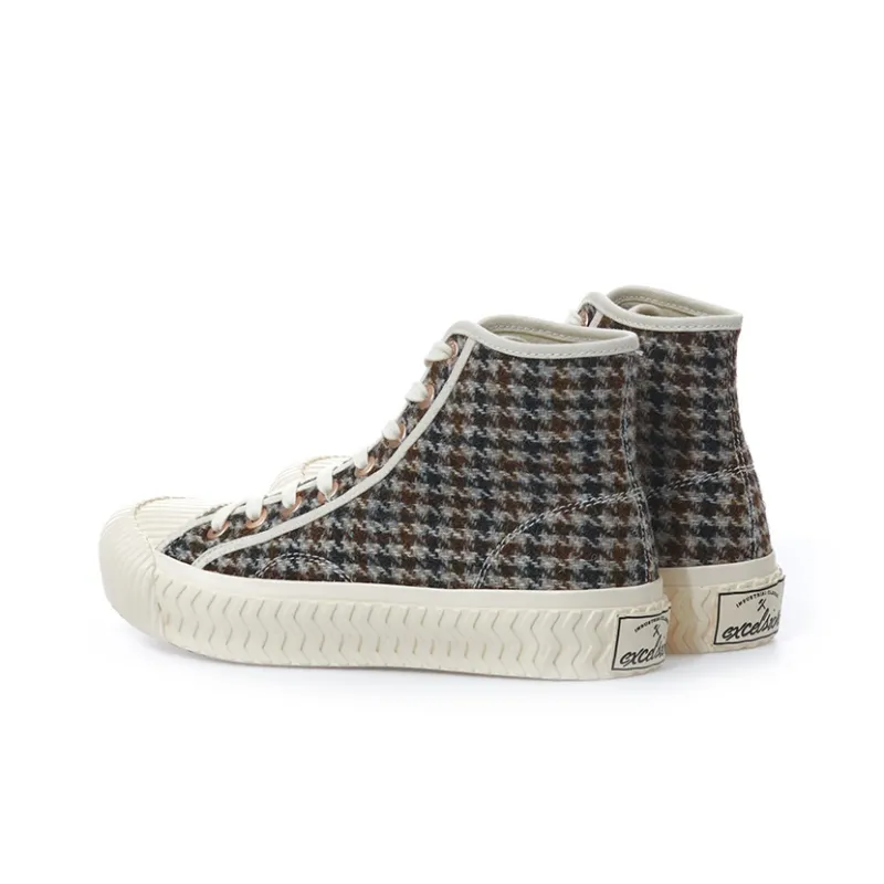Excelsior Canvas Shoes Unisex High Top Brown/White-2