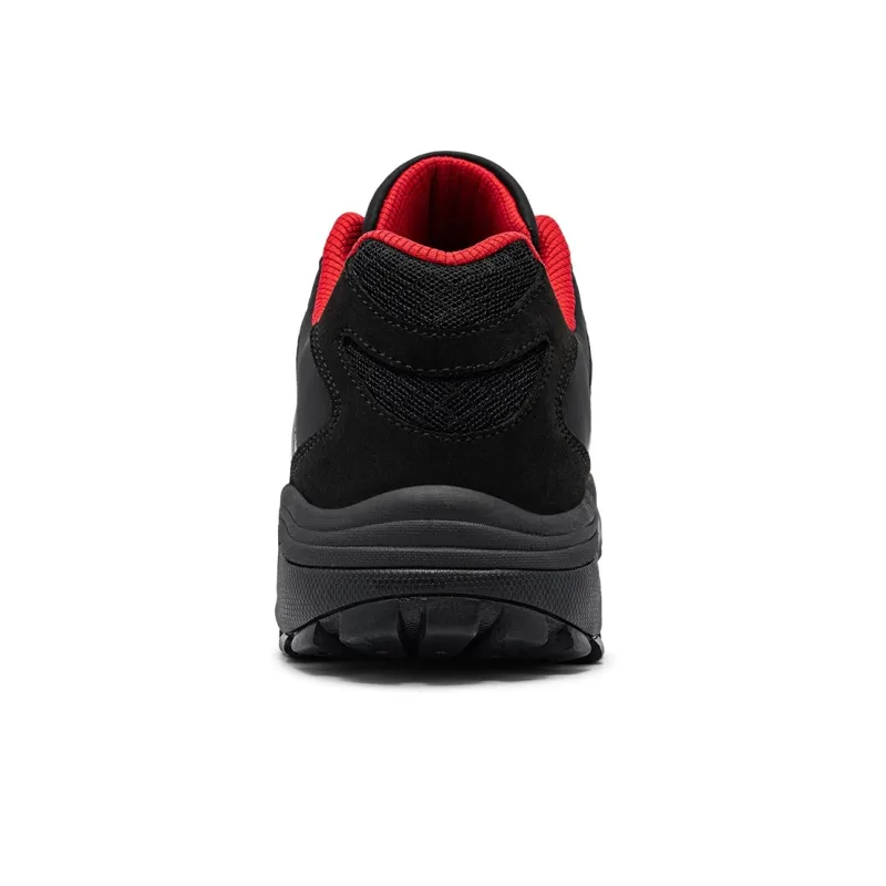 LARNMERN Labor Shoes Low Top Outdoor Shoes Unisex Black Red-3