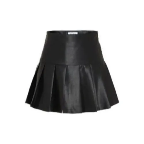 URBAN REVIVO Leather Short Skirts Women's Black