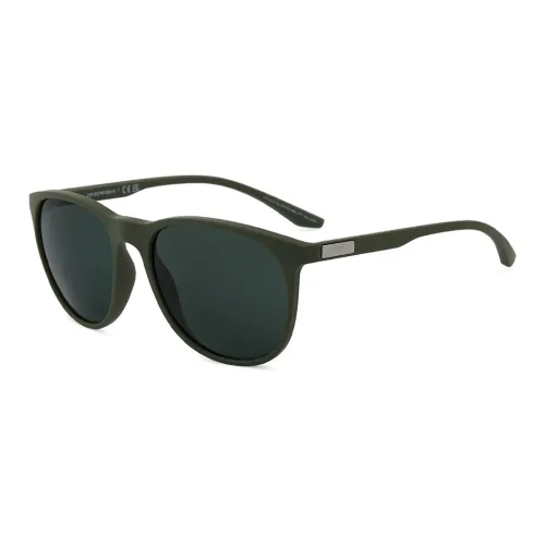 EMPORIO ARMANI Nylon Bio-Nylon Fiber Irregular Shape Sunglasses Men's Green