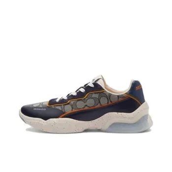 COACH CitySole Low Top Casual Shoes Men's Beige Blue