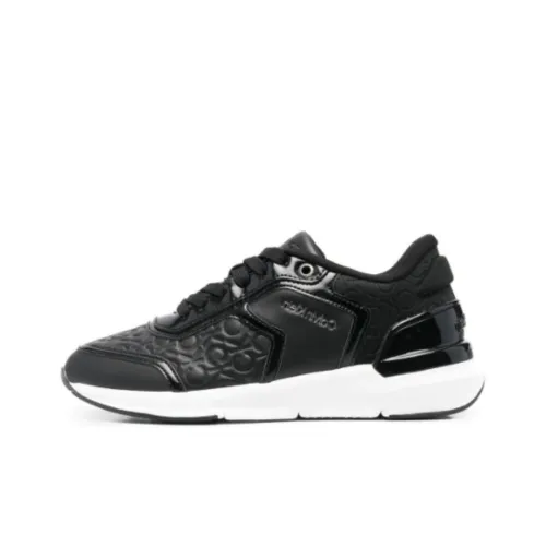 Calvin Klein Leather Monogram pattern Sneakers Women's