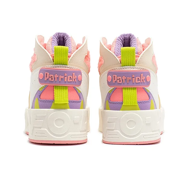 361° Warm Anti Slip And Wear Resistant High Top Skateboard Shoes Women's White-3