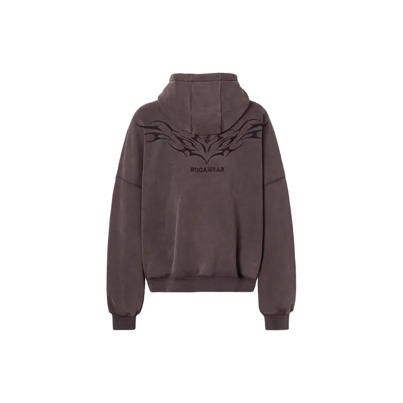 ROCAWEAR Sweatshirt Unisex Washed Coffee-1