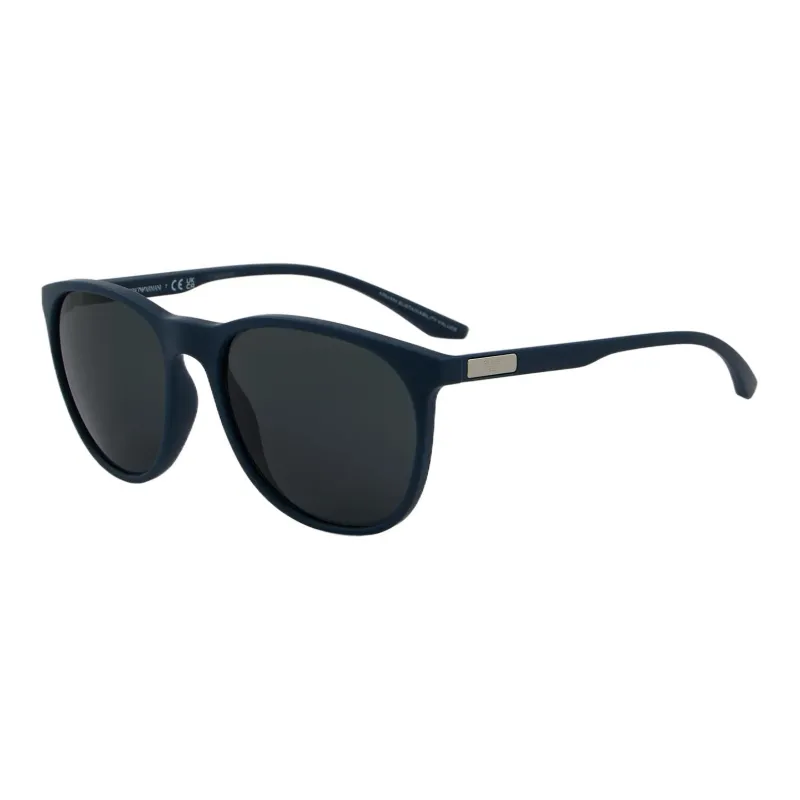 EMPORIO ARMANI Metal Nylon Bio-Nylon Fiber Irregular Shape Sunglasses Women's Dark Blue-0