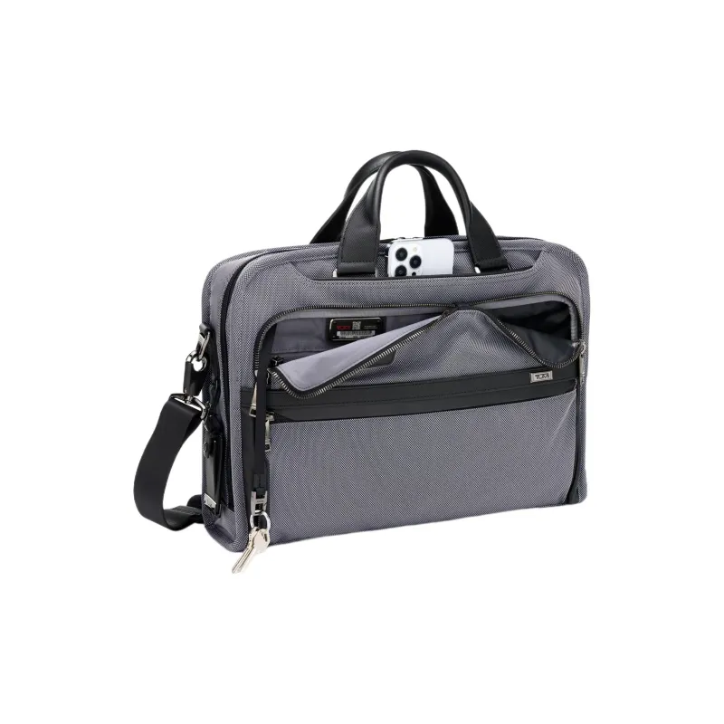 TUMI Fabric Briefcase One Shoulder Handbag Regular Men's Meteor Gray-2