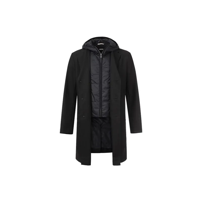 HUGO BOSS FW23 Trench Coat Men's Black-1