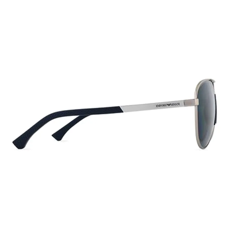 EMPORIO ARMANI Metallic Aluminum Aviator Sunglasses Men's Silver-2