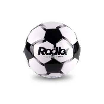 RADLER Size 4 Soccer PVC Machine Stitched Soccer Ball Unisex Black White