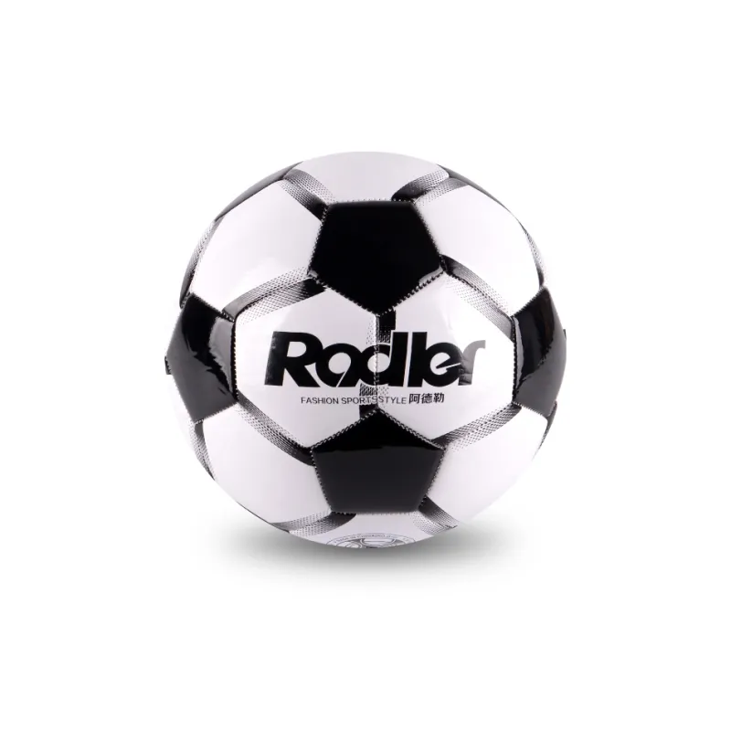 RADLER Size 4 Soccer PVC Machine Stitched Soccer Ball Unisex Black White-0