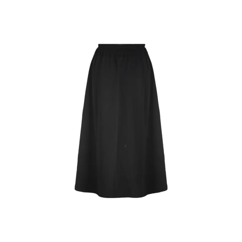 Little pull Casual Long Skirts Women's Black-1