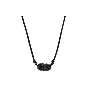 Seven Little Craftsmen Obsidian Jade Necklaces Unisex Obsidian