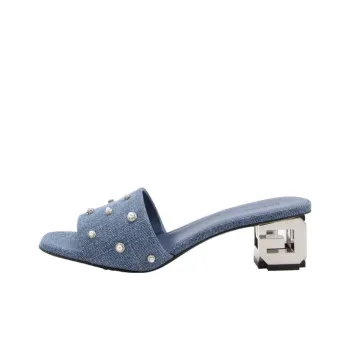 GIVENCHY Rubber Sole Slide Slippers Women's Blue