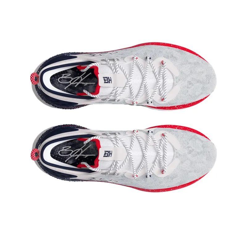 Under Armour Harper 8 Turf Usa Baseball Shoes 'Grey White Red'-2