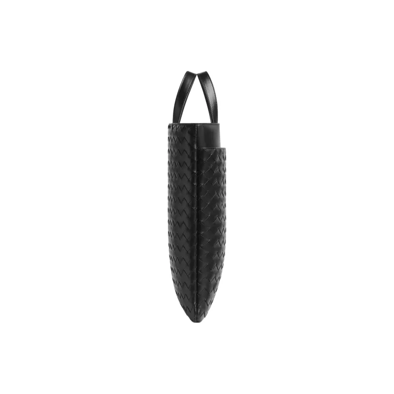 Bottega Veneta Intrecciato Cow Leather Laptop Bag Handbag Regular Men's Black-1