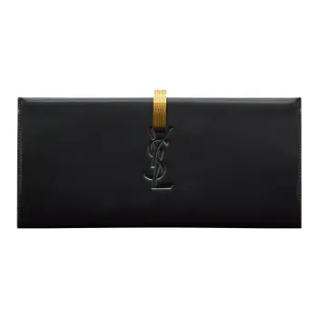 SAINT LAURENT Cow Leather Clutch Regular Women's Black