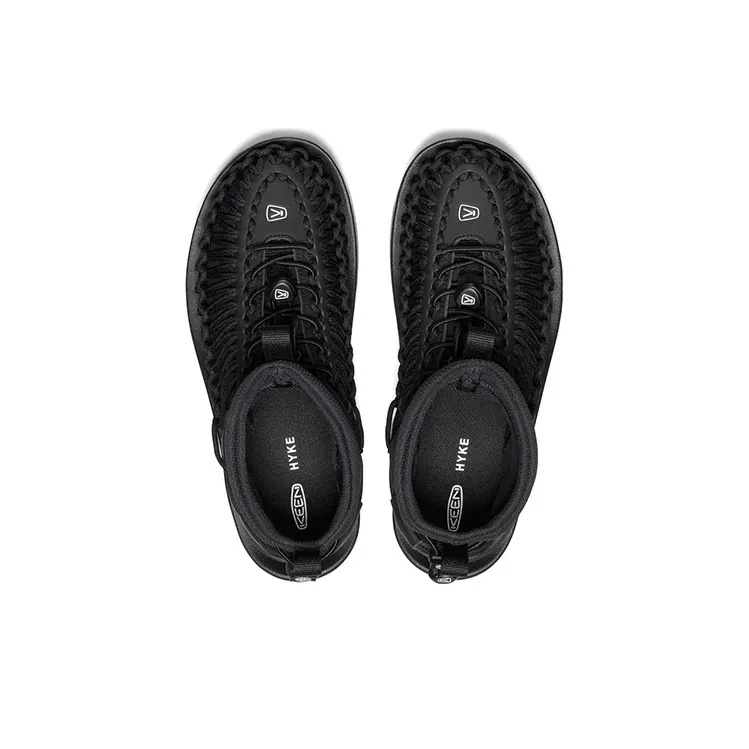 HYKE KEEN Uneek HT Mid Cushioning Wear Resistant High Top Outdoor Shoes Men's Black-3
