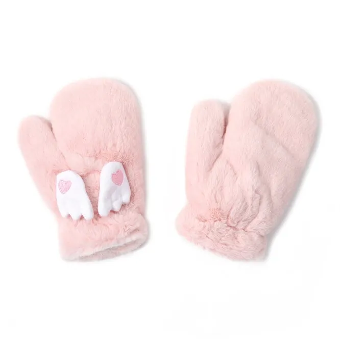 FREE RABBITⅡ Freeze Resistant Plush Yarn Fingerless Gloves Unisex-3