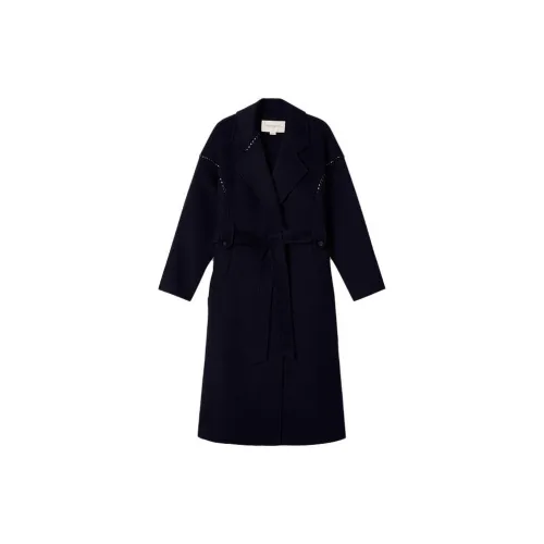 YINER GoodLand Coats Women's Navy Blue