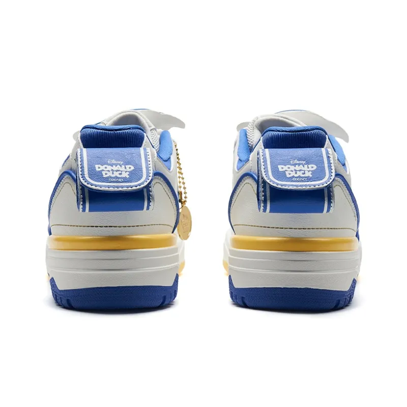 XTEP Slip-Resistant Low-Top Skateboard Shoes Men's White Blue-4