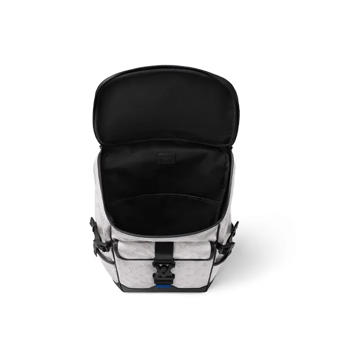 LOUIS VUITTON Canvas With Leather Finish Backpack Men's White & Black-1