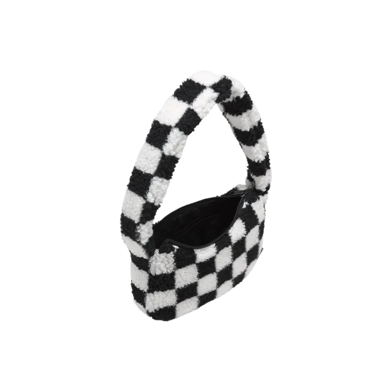 Vans Cotton Handbag, Shoulder Bag Women's Black White-2