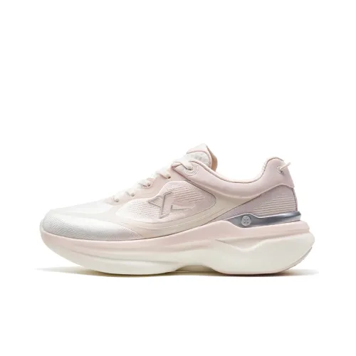 XTEP Shock Absorbers Low Top Casual Running Shoes Women's White Pink
