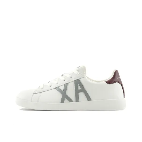 ARMANI EXCHANGE Skateboard Shoes Men Low-Top Ivory