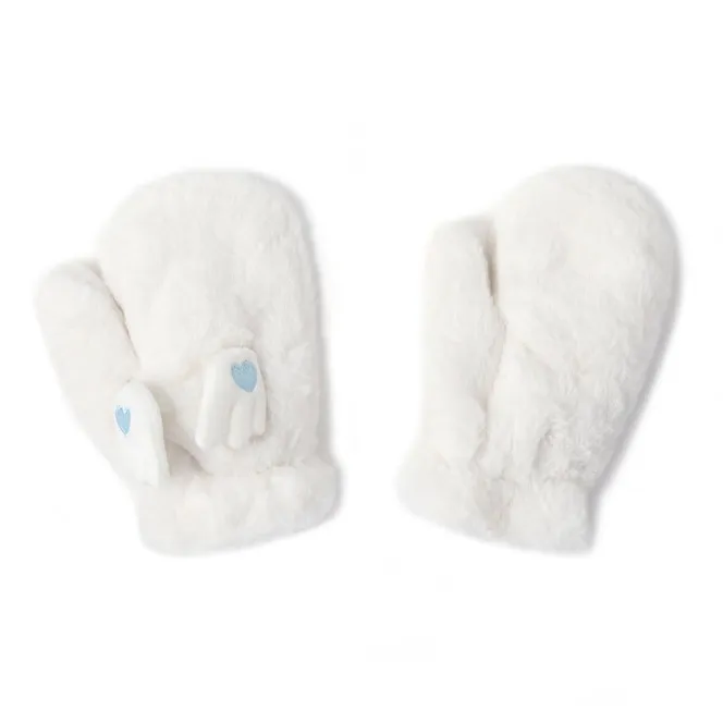 FREE RABBITⅡ Freeze Resistant Plush Yarn Fingerless Gloves Unisex-1