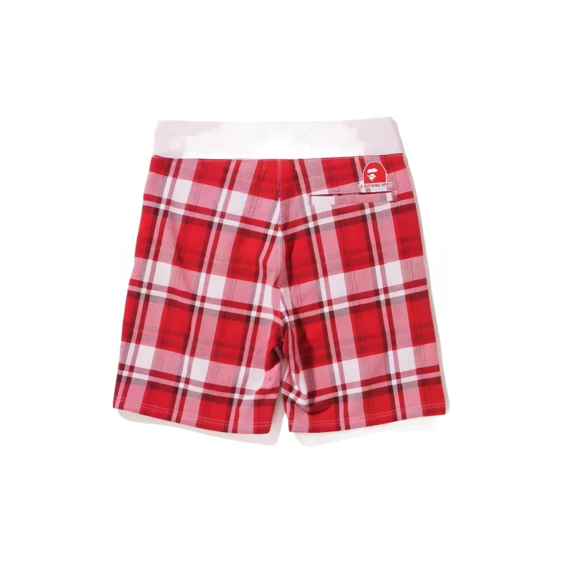 Bape Check Gift Sweat Shorts-1
