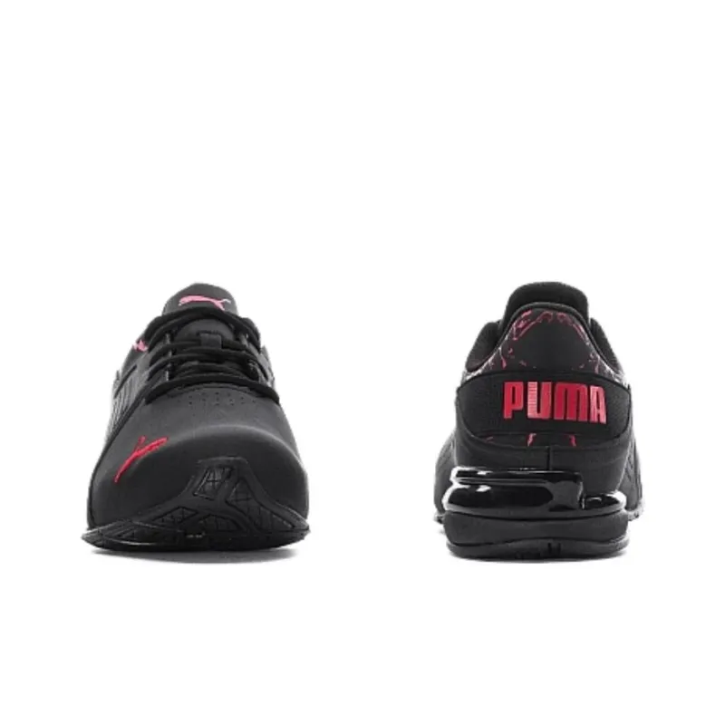 PUMA Viz Runner Cushioning Breathable Low-Top Running Shoes Men's Black-3