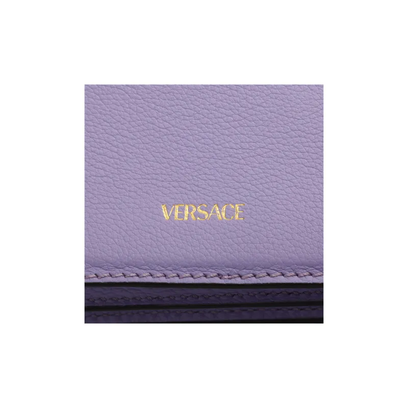 VERSACE La Medusa Calfskin Metal Fanny Pack, Shoulder Bag Women's Purple-7