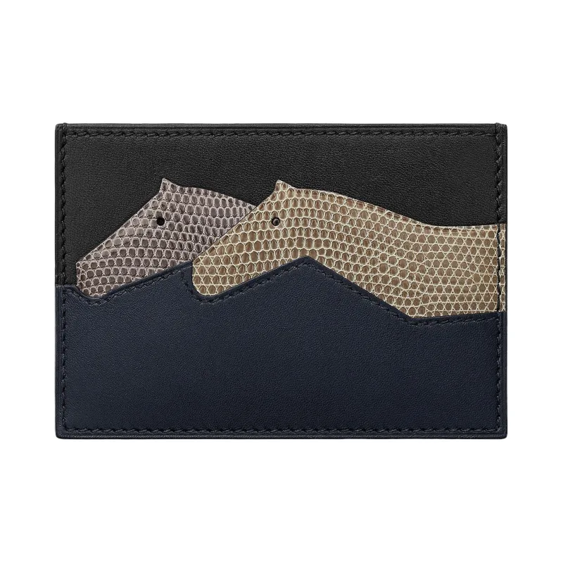 HERMES Sombrero II With Evercalf Calfskin Card Holder Women's Black & Blue-0