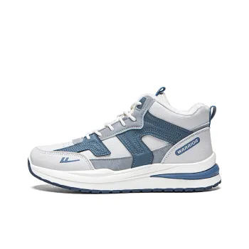 Warrior Double Cotton Fleece Lined Durable Warm High Top Casual Shoes Men's Beige Blue