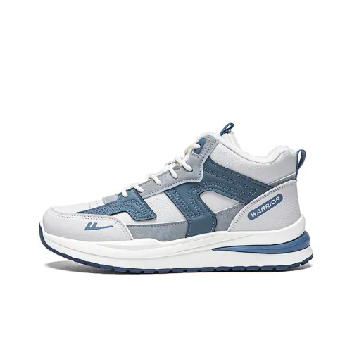 Warrior Double Cotton Fleece Lined Durable Warm High Top Casual Shoes Men's Beige Blue