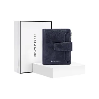 Simvay Clos Synthetic Leather Coin Purse Money Clip Clutch ID Holder Card Holder Money Clip Regular Men's Blue/Brown