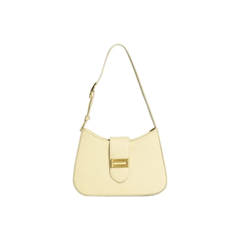 NOMK PU Baguette Women's Shoulder Bag Handbag Shoulder Bag Regular Women's White/Black/Yellow/Khaki-7