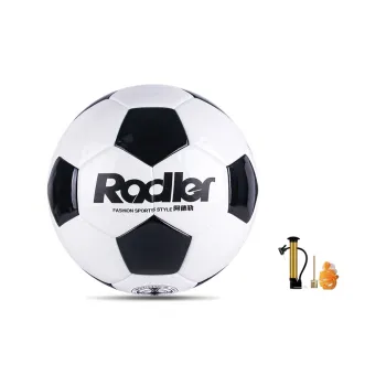 RADLER Size 5 Soccer PU Machine Stitched Soccer Ball Unisex Black White