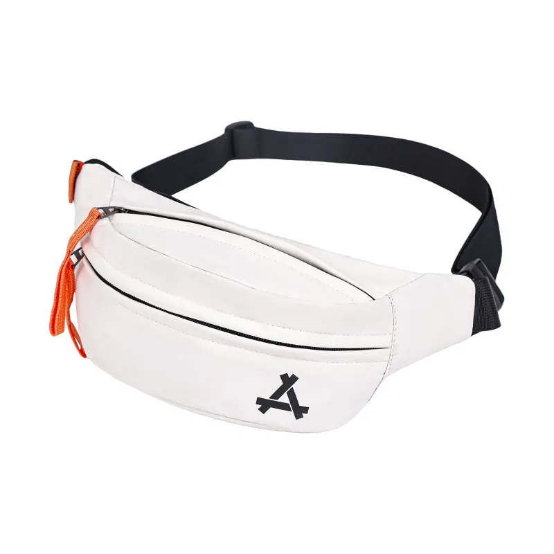 KONADCT Nylon Fabric Crossbody Fanny Pack, Sling Bag Regular Unisex Black/White/Khaki-6