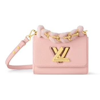 LOUIS VUITTON Twist Taurillon Leather Crossbody Bag Shoulder Bag Women's Light Pink