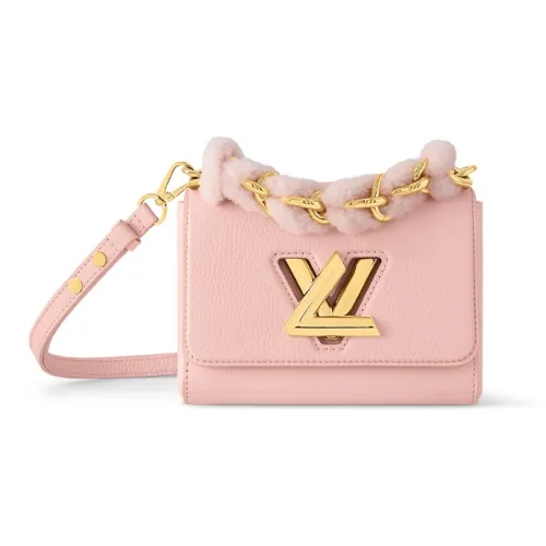 LOUIS VUITTON Twist Taurillon Leather Crossbody Bag Shoulder Bag Women's Light Pink